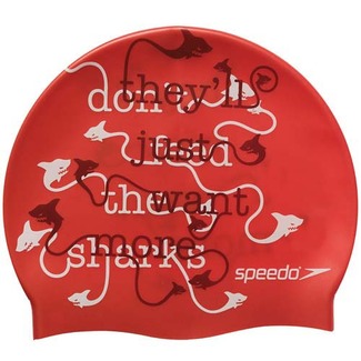 Speedo Gorro de natacion Slogan Cap JR Sharks